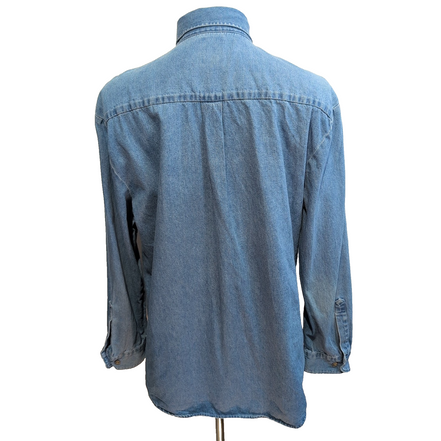 Chemise Dickies L Jean Bleu 100% Coton Poche Stylo Workwear manches longues