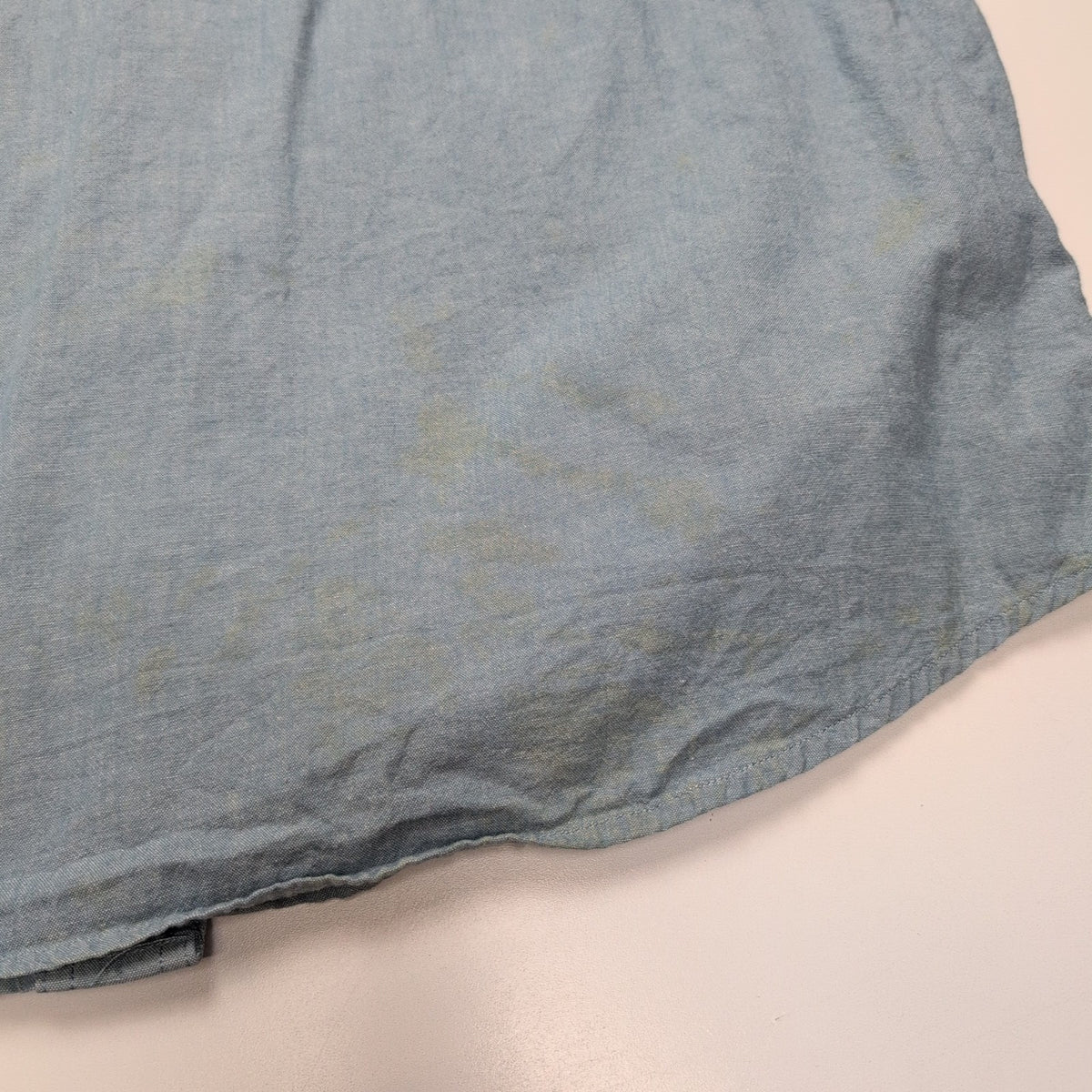 Chemise Carhartt M Bleu Uni Original Fit Workwear Ripstop manches courtes