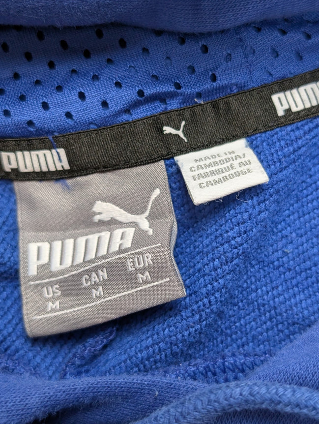 Sweat à capuche Puma Bleu Grand Logo Noir Taille M