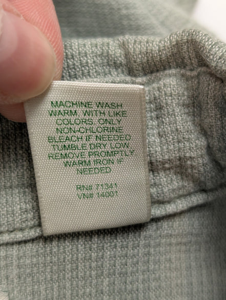 Chemise 2 poches L.L. Bean verte pâle manches courtes taille XL