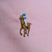 Chemise Ralph Lauren Rose Pâle Manches Longues Classic Fit - Taille L