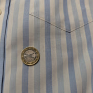 Chemise L.L Bean blanche à rayures bleu taille S #222msch