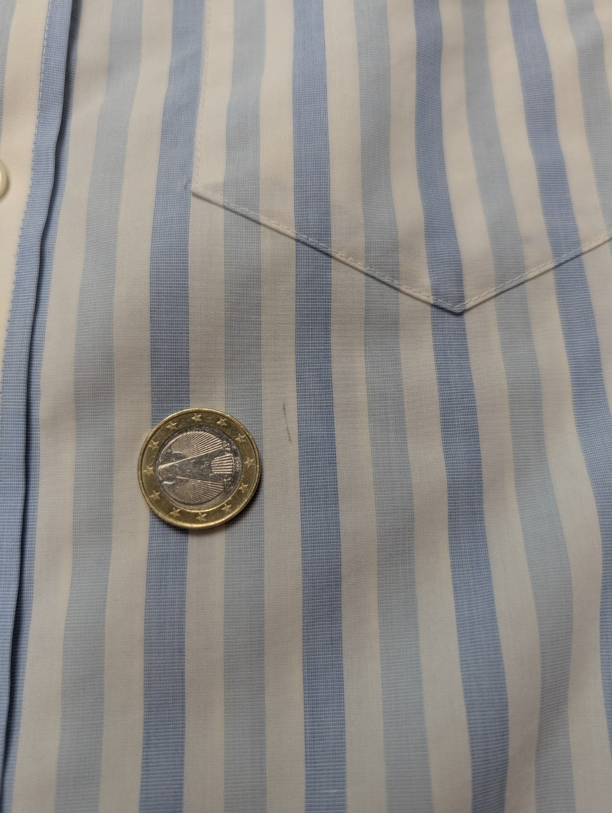 Chemise L.L Bean blanche à rayures bleu taille S #222msch