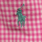Chemise Polo Ralph Lauren Shirt M L Classic Fit Vichy Rose Stretch Button Down