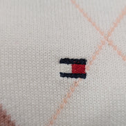Pull Tommy Hilfiger Homme Col V Losanges Arlequin Saumon - Taille 2XL / 3XL