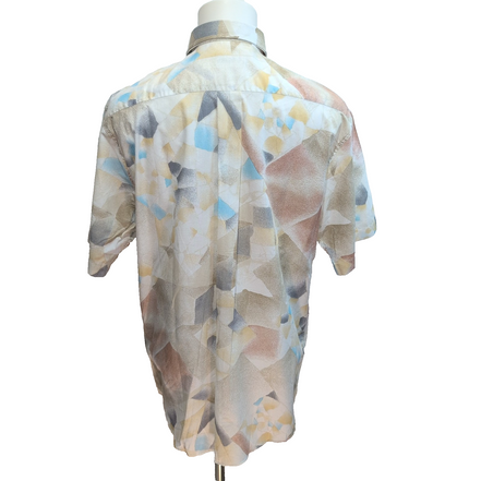 Chemise PLAY Made in Italy L Motifs Abstraits Multicolore Neuve Manches courtes