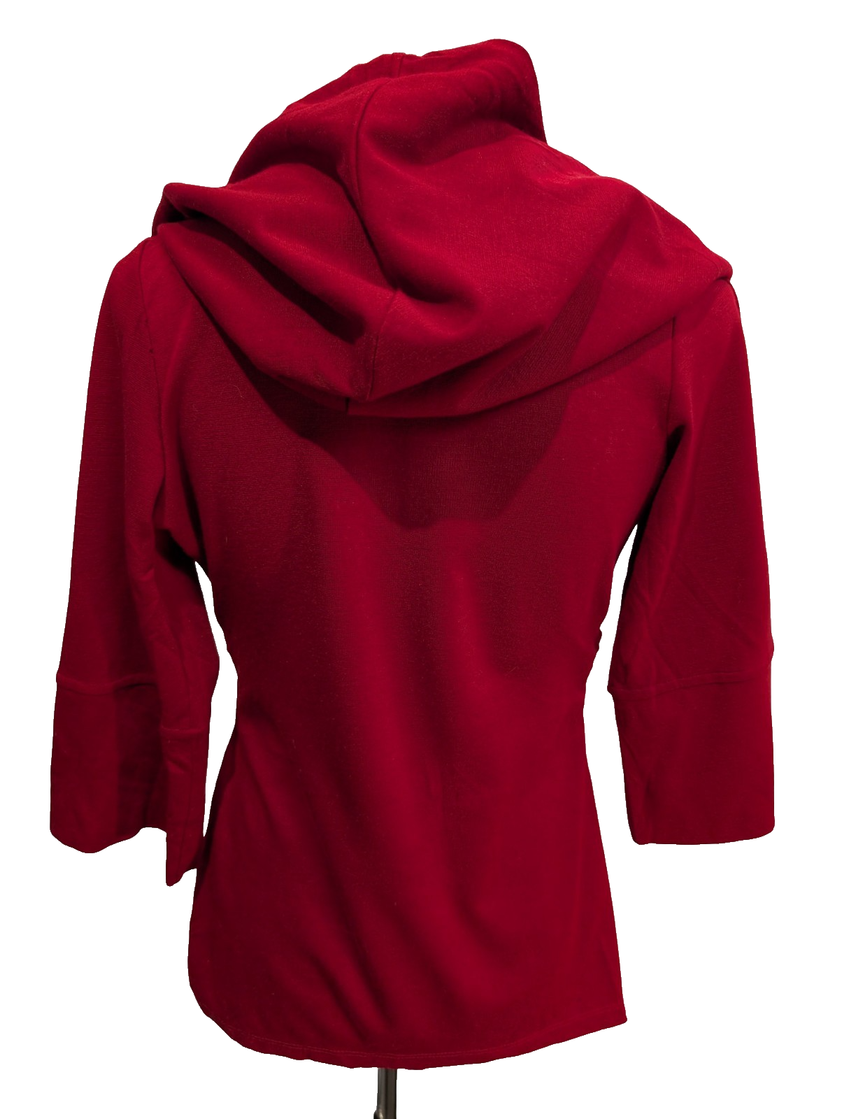 Gilet Rouge à Capuche XT Ceinture Style Cape - Matière Fluide - Taille S