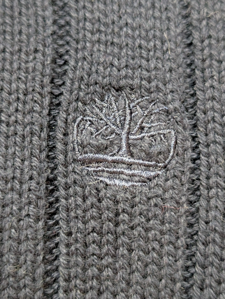Pull Timberland Col Rond Bleu Marine 100% Coton Taille L Logo Brodé