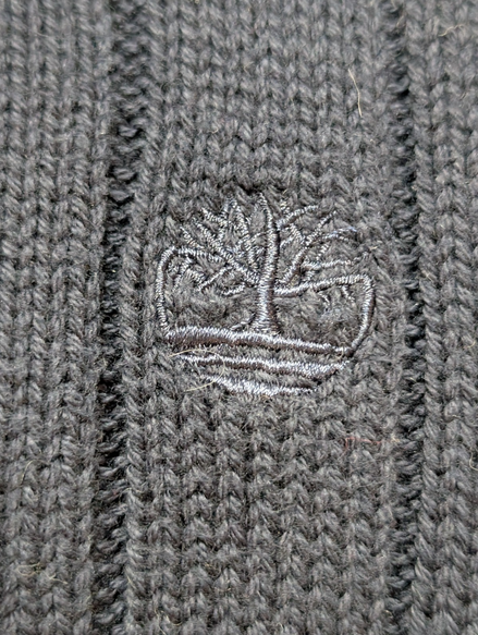 Pull Timberland Col Rond Bleu Marine 100% Coton Taille L Logo Brodé