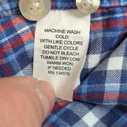Chemise Flanelle VINEYARD VINES S Coton Bleu Rouge Logo Baleine |281S