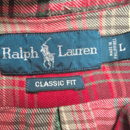 Chemise Ralph Lauren Flanelle Classic Fit L carreaux rouge vert manches longues