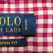 Chemise Polo Ralph Lauren S Rouge Bordeaux Carreaux Custom Fit Button Down Shirt