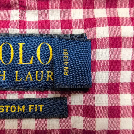 Chemise Polo Ralph Lauren S Rouge Bordeaux Carreaux Custom Fit Button Down Shirt