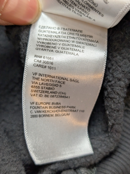 The North Face Sweat à Capuche Gris Anthracite Logos Rose Pâle - Taille M Homme