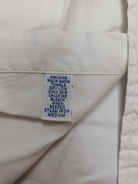 Chemise Ralph Lauren blanche logo marron taille XL #2817