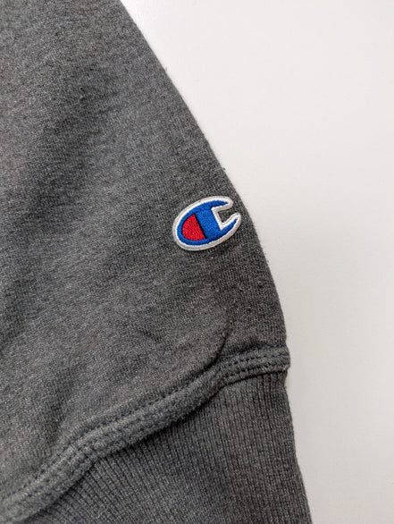 ➜ Sweat Col Rond Champion Vintage - Grand Logo Brodé - Gris - Taille M
