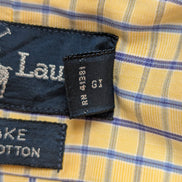 Chemise Polo Ralph Lauren Shirt Blake XL XXL Carreaux Jaune Bleu Button Down