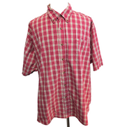 Chemise Wrangler Manches Courtes Rouge et Marron à Carreaux Taille 3XL