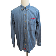 Chemise Dickies Jean Bleu PostNet Brodée L 100% Coton Workwear