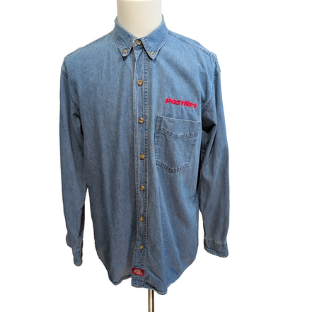 Chemise Dickies Jean Bleu PostNet Brodée L 100% Coton Workwear