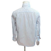 Chemise Nautica M Blanche Micro Pois Manches Longues 15½ Excellent État