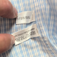Chemise YVES SAINT LAURENT Bleu Carreaux XL Logo Brodé Manches Courtes
