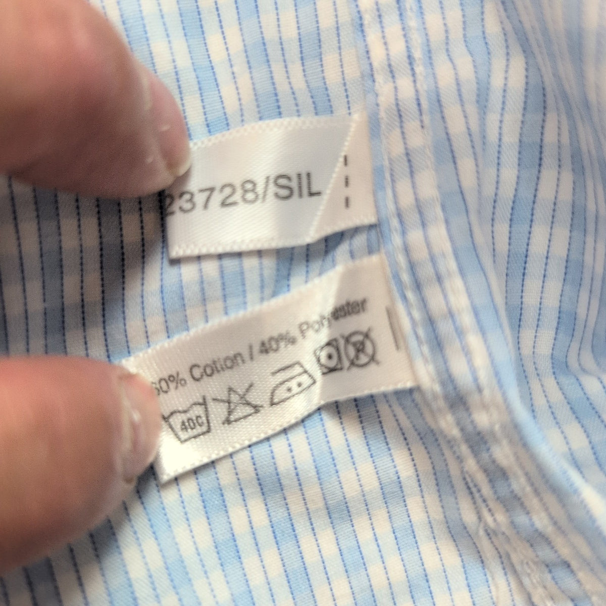 Chemise YVES SAINT LAURENT Bleu Carreaux XL Logo Brodé Manches Courtes