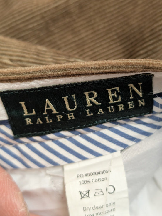Pantalon Velours Côtelé Lauren Ralph Lauren W30 L30 Marron Clair Homme 👖🪵✨