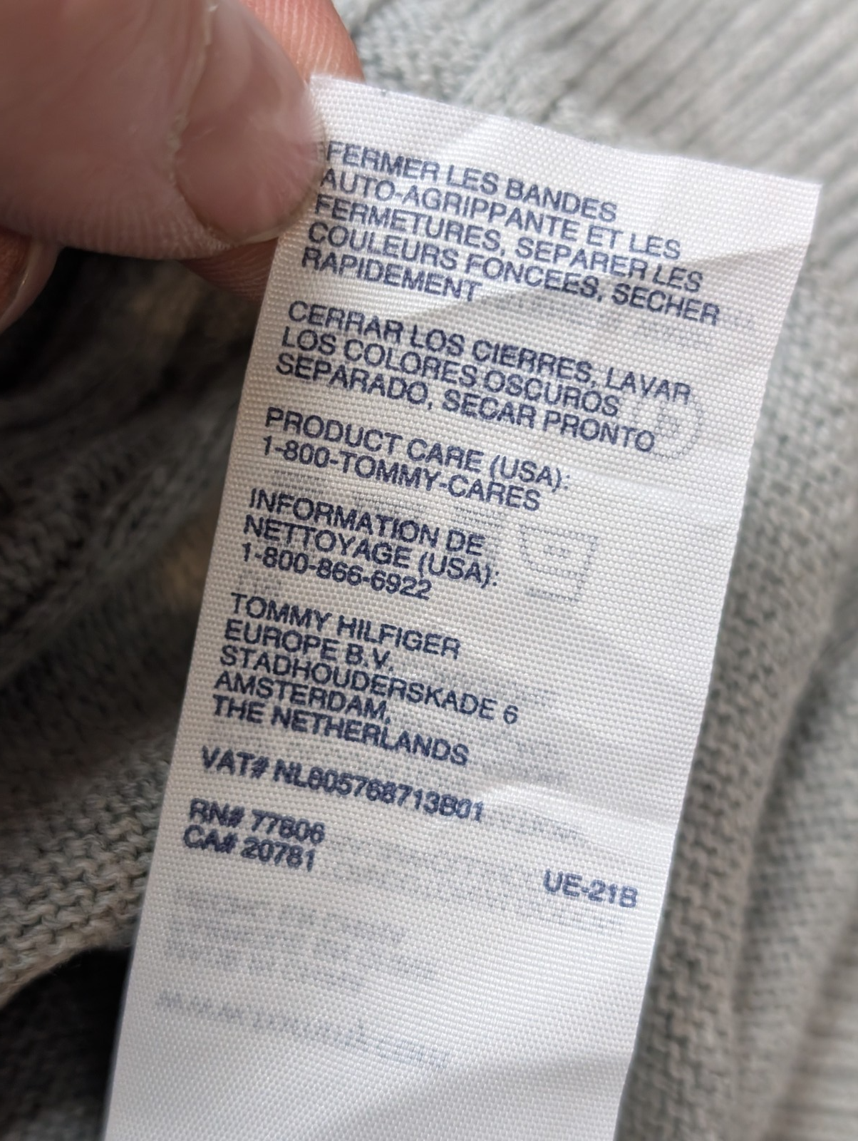Gilet Zippé Tommy Hilfiger Femme Gris avec Écusson Brodé - Taille 2XL