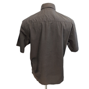 Chemise EMPORIO ARMANI L Marron Made in Italy Logo Brodé Manches Courtes