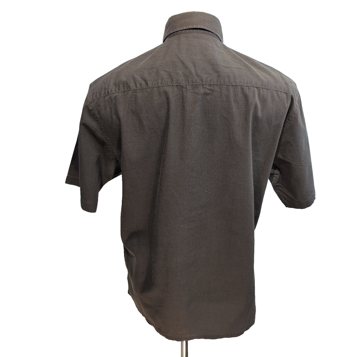 Chemise EMPORIO ARMANI L Marron Made in Italy Logo Brodé Manches Courtes