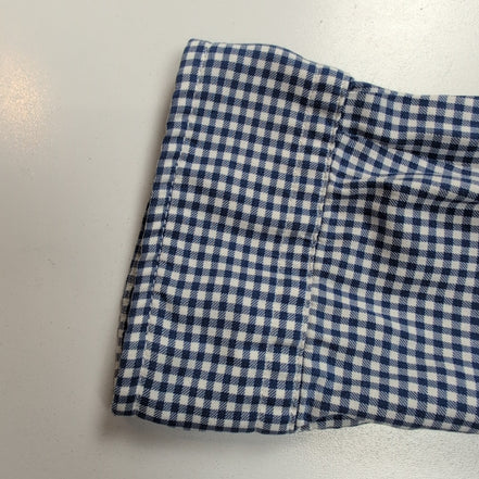 Chemise Ralph Lauren Homme M Bleu Petits Carreaux Logo Rouge Vintage