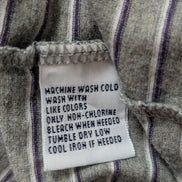Polo manches courtes Polo Ralph Lauren L gris rayures Pima Lisle logo bas