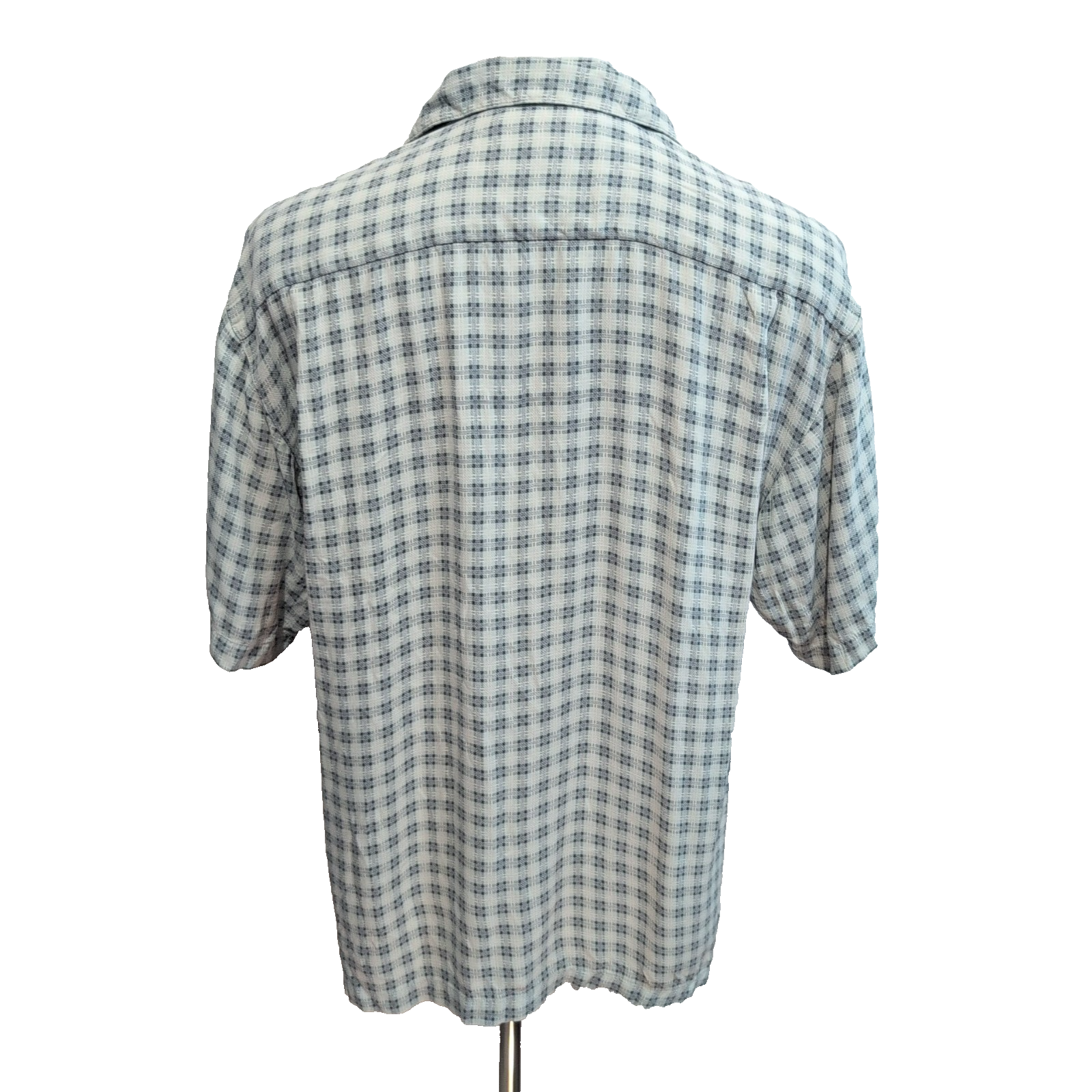 Chemise hawaïenne Tommy Bahama taille M vert à carreaux 100% soie