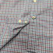 Chemise Nautica L Maurice Bleu Rouge Carreaux Manches courte Stretch Classic Fit