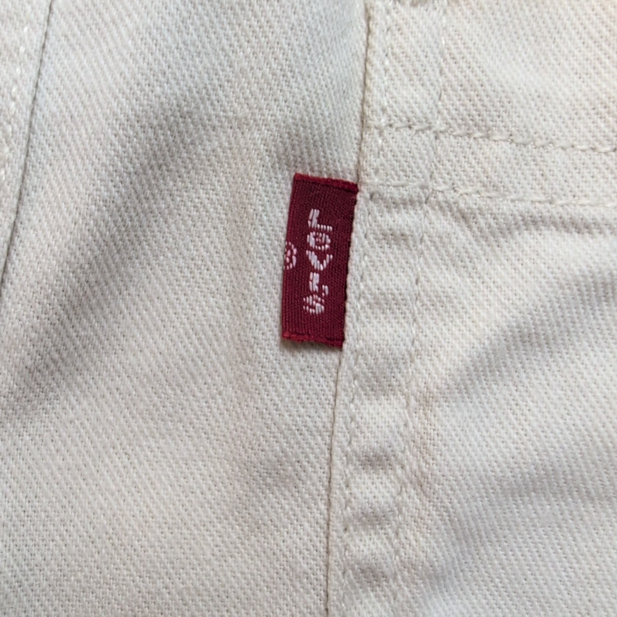 Levi’s chemise jean blanc cassé vintage 2 poches boutons métal taille M
