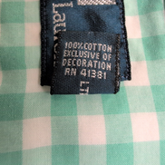 Chemise Ralph Lauren XL Verte Carreaux Logo Rose Manches Courtes Fendues