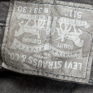 Jean Levi's 511 Slim Fit Homme W33 L30 Noir Stretch Denim Excellent État vintage