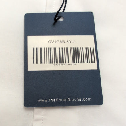 Chemise The Time Of Bocha L Neuve Étiquette Blanc Coton Logo Pirate Tête de mort