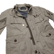 Marc O'Polo Veste Blouson Coton Crème Beige M Capuche Col Field Jacket | 313BSR