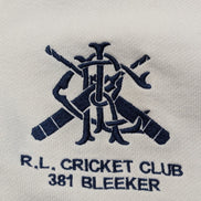 Pull Polo Ralph Lauren M Cricket Club Blanc Bleu Quart Zip 2 Poches