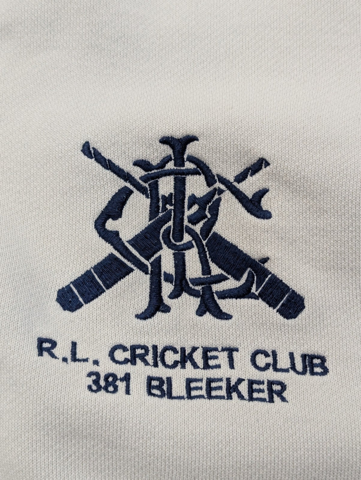Pull Polo Ralph Lauren M Cricket Club Blanc Bleu Quart Zip 2 Poches