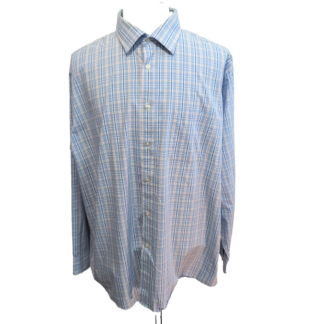 Chemise Arrow USA 1851 Regular Fit bleu rouge carreaux stretch 1 poche 2XL (3XL)