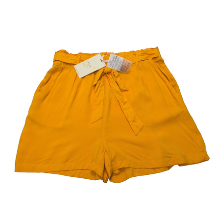 Short Femme M Fresh Made Jaune 100% Viscose Fluide Neuf avec Étiquette