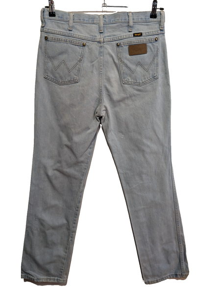 Jean Wrangler Homme Vintage Bleu W34 L32 Denim Robuste Épais Taille Élastique