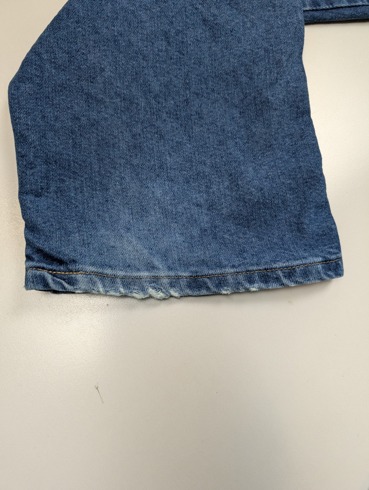 Jean Wrangler Homme Vintage Bleu W42 L29 Denim Pantalon Look Usé Distressed
