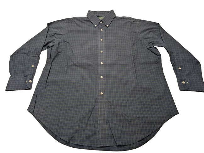 Chemise Lauren Ralph Lauren XL carreaux vert bleu violet shirt button down