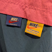 NIKE Veste Long Coupe-Vent Femme XL Rose Bleu Blanc Vintage Neuf | 322BSR