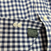 Chemise Lauren Ralph Lauren M bleu blanc col blanc Classic Fit coton