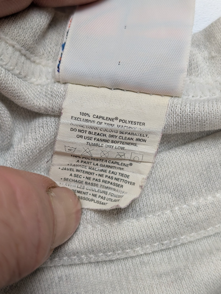 T-shirt Patagonia Vintage Made in USA Capilene Blanc - Taille XS